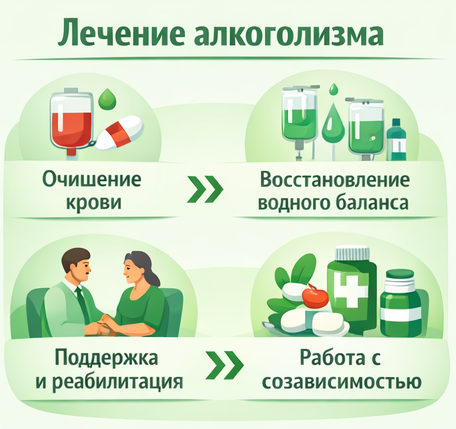 лечение алкоголизма в Сестрорецке этапы